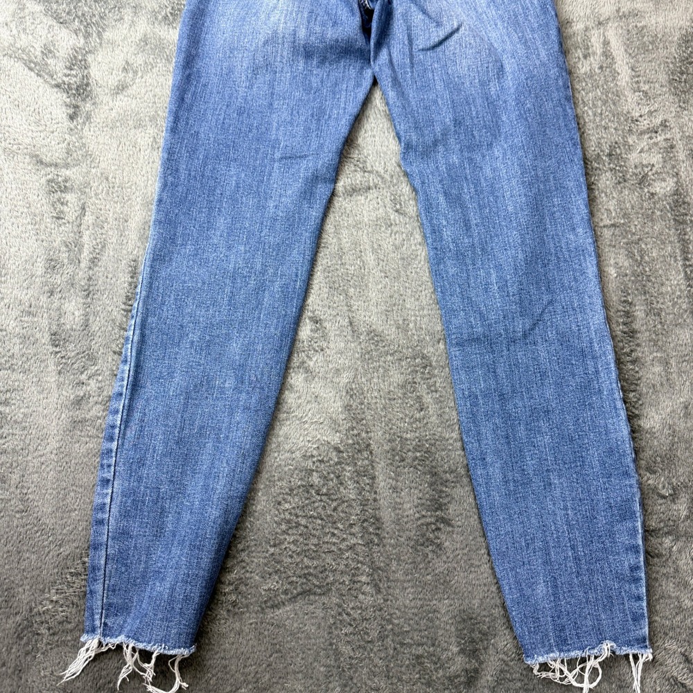 STS Blue Distressed Frayed Hem Ankle Skinny Jeans Denim Womens Size 26 - Picture 14 of 15